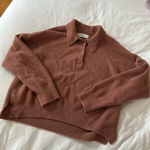 Barely worn soft Abercrombie collared knit sweater